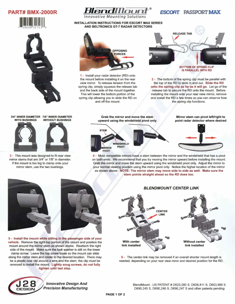 Página 1 del manual Manual de usuario BlendMount BMX-2000R