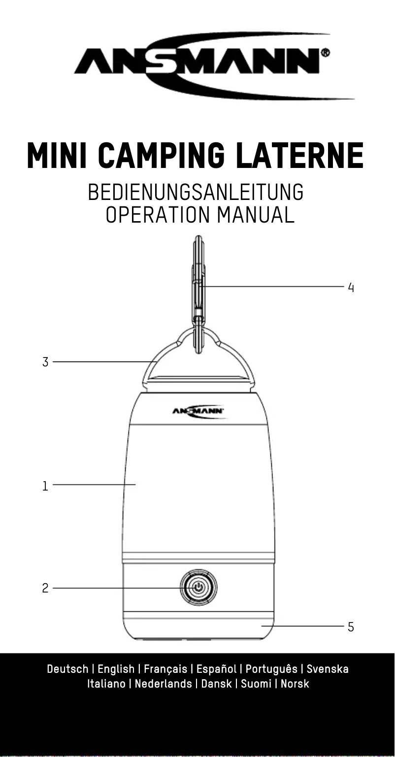 Imagen de la primera página del manual del dispositivo Mini Camping Lantern