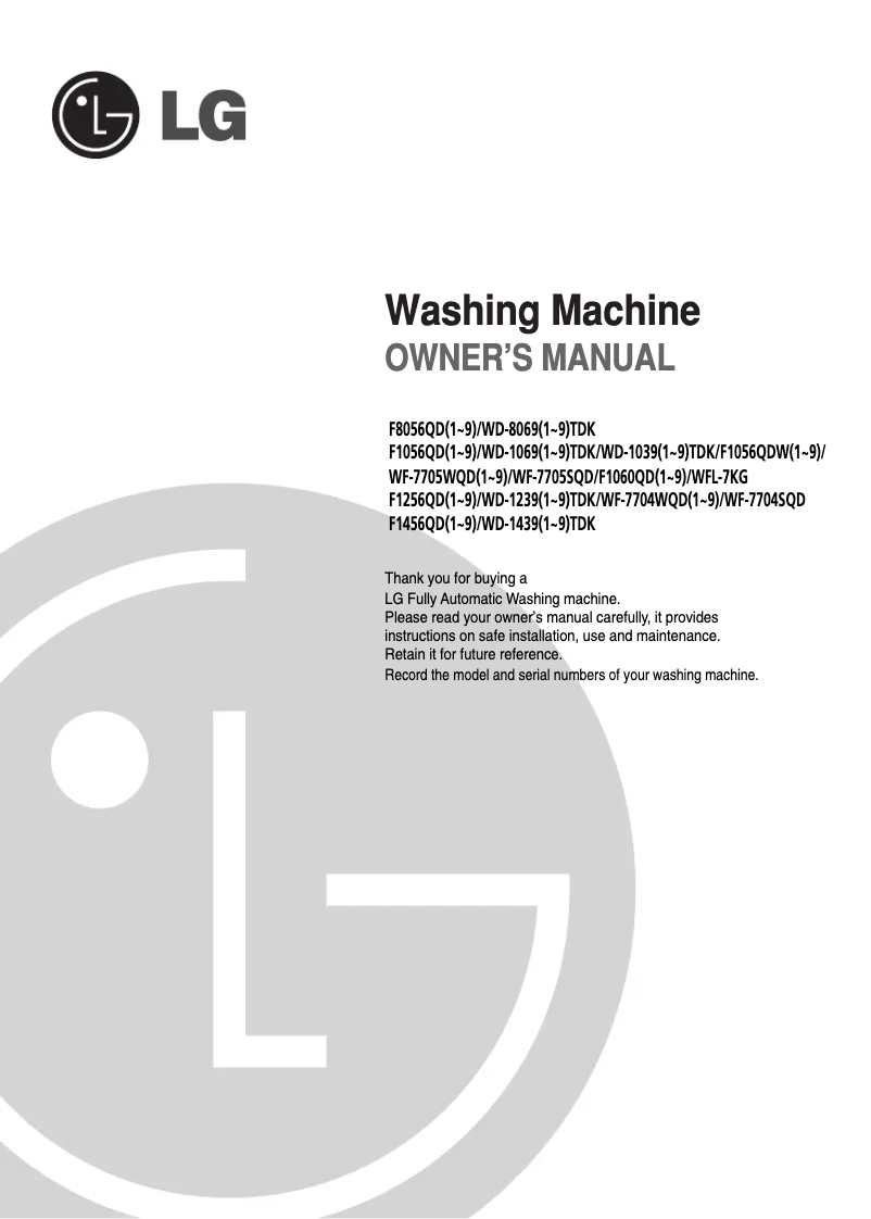 Página 1 del manual Manual de usuario LG WM-710NT2