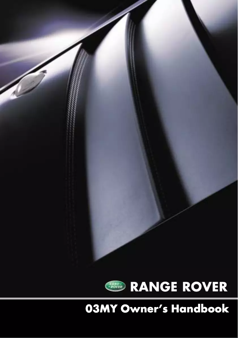 Imagen de la primera página del manual del dispositivo Range Rover 03MY (2003)