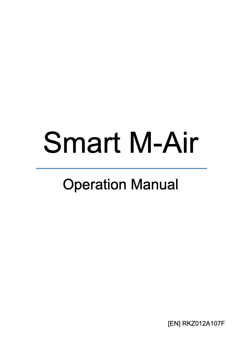 Imagen de la primera página del manual del dispositivo Smart M-Air
