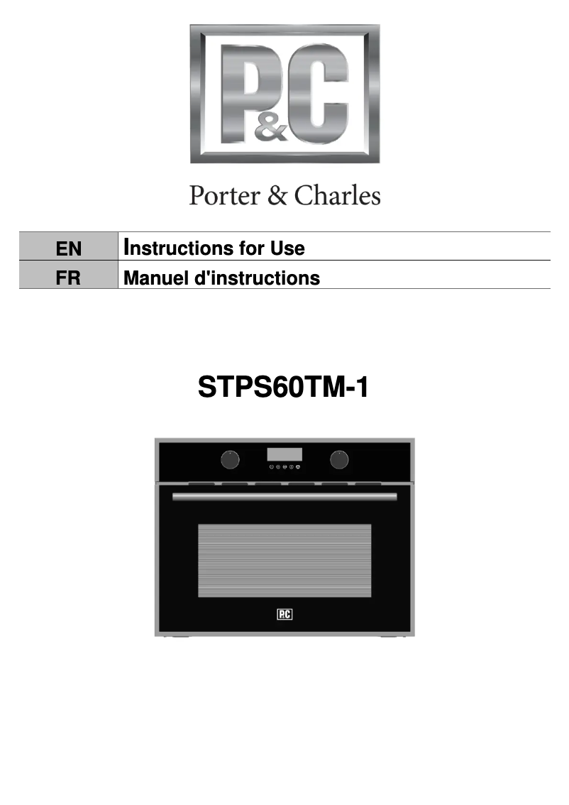 Página 1 del manual Manual de usuario Porter & Charles STPS60TM-1
