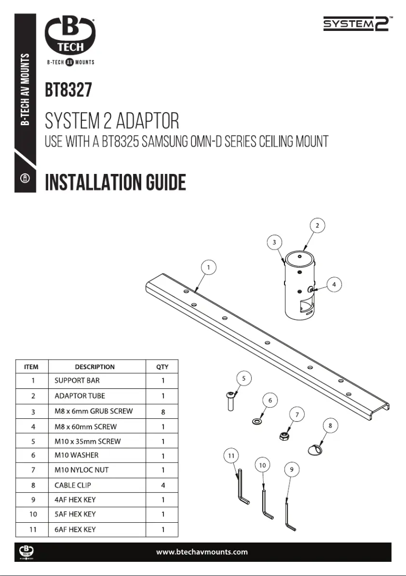 Página nº 1 - Manual de usuario B-Tech BT8327