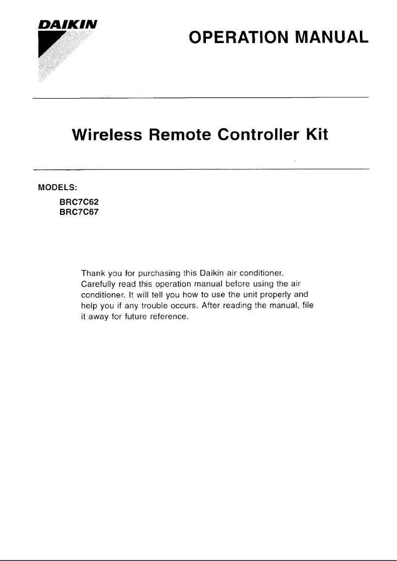 Imagen de la primera página del manual del dispositivo BRC7C62