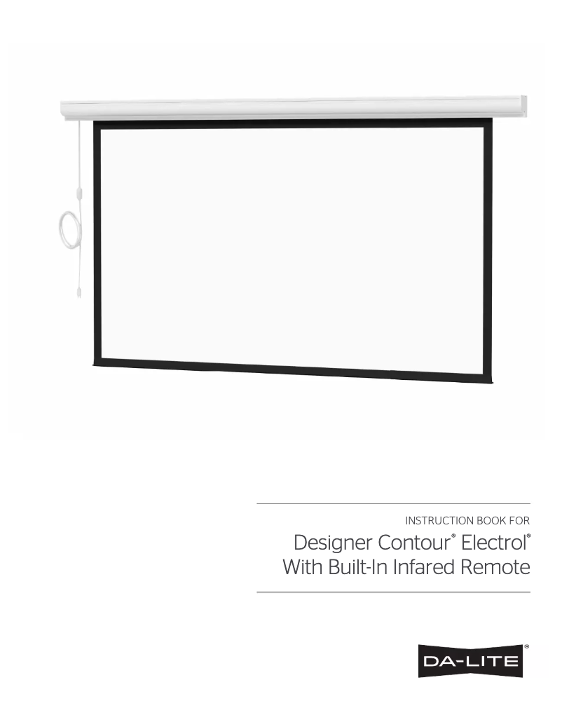 Página 1 del manual Manual de usuario Da-Lite Designer Contour Electrol 89758W