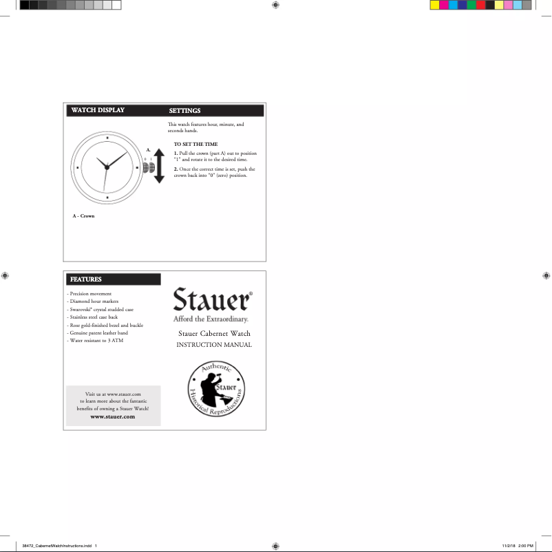 Página nº 1 - Manual de usuario Stauer 38472