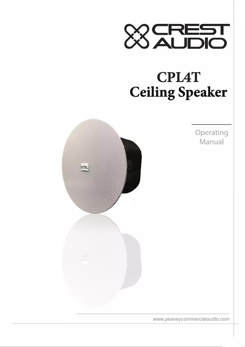 Página 1 del manual Manual de usuario Crest Audio CPL 4T