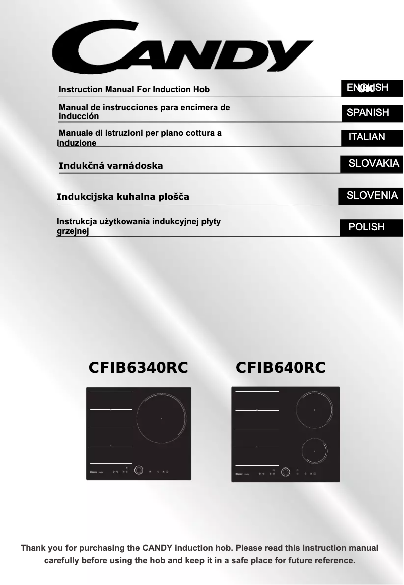 Imagen de la primera página del manual del dispositivo CFIB640RC