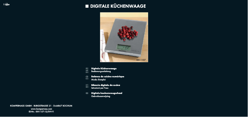 Página 1 del manual Manual de usuario SilverCrest KH1157