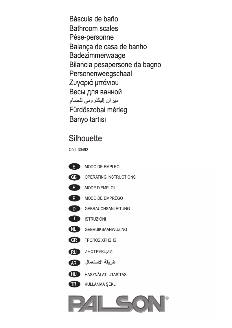 Página nº 1 - Manual de usuario Palson Silhouette