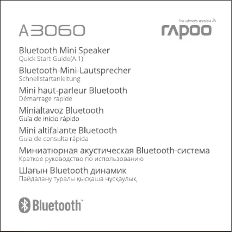 Página 1 del manual Manual de usuario Rapoo A3060