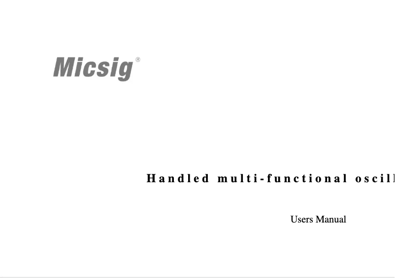 Imagen de la primera página del manual del dispositivo MS320IT