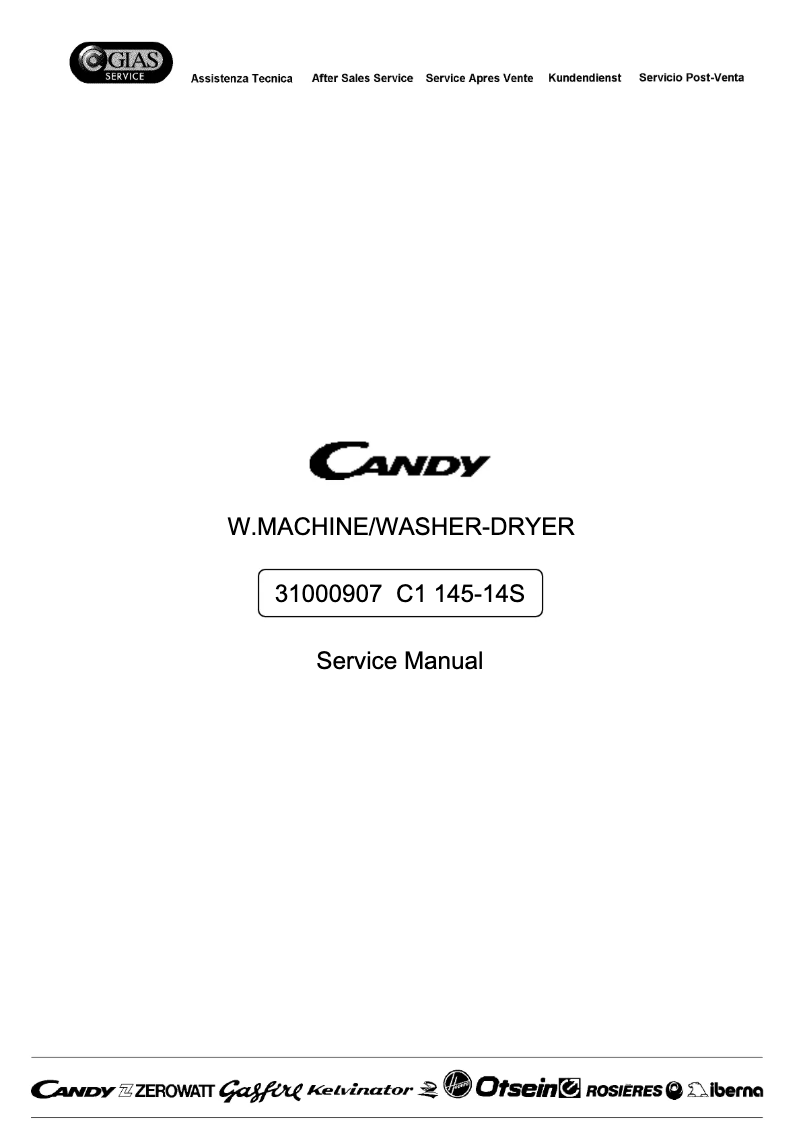 Página 1 del manual Manual de usuario Candy C1 145-14S