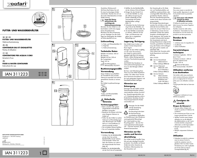 Imagen de la primera página del manual del dispositivo IAN 311223