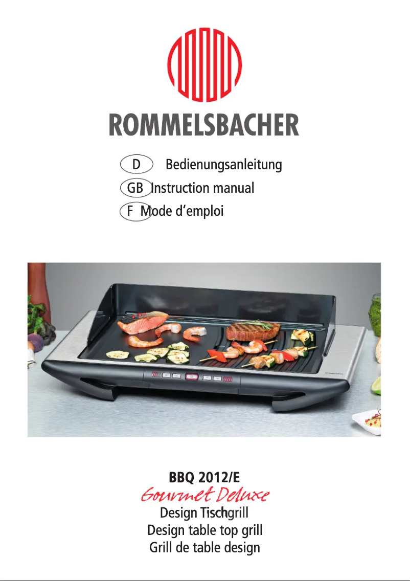 Imagen de la primera página del manual del dispositivo BBQ 2012 E