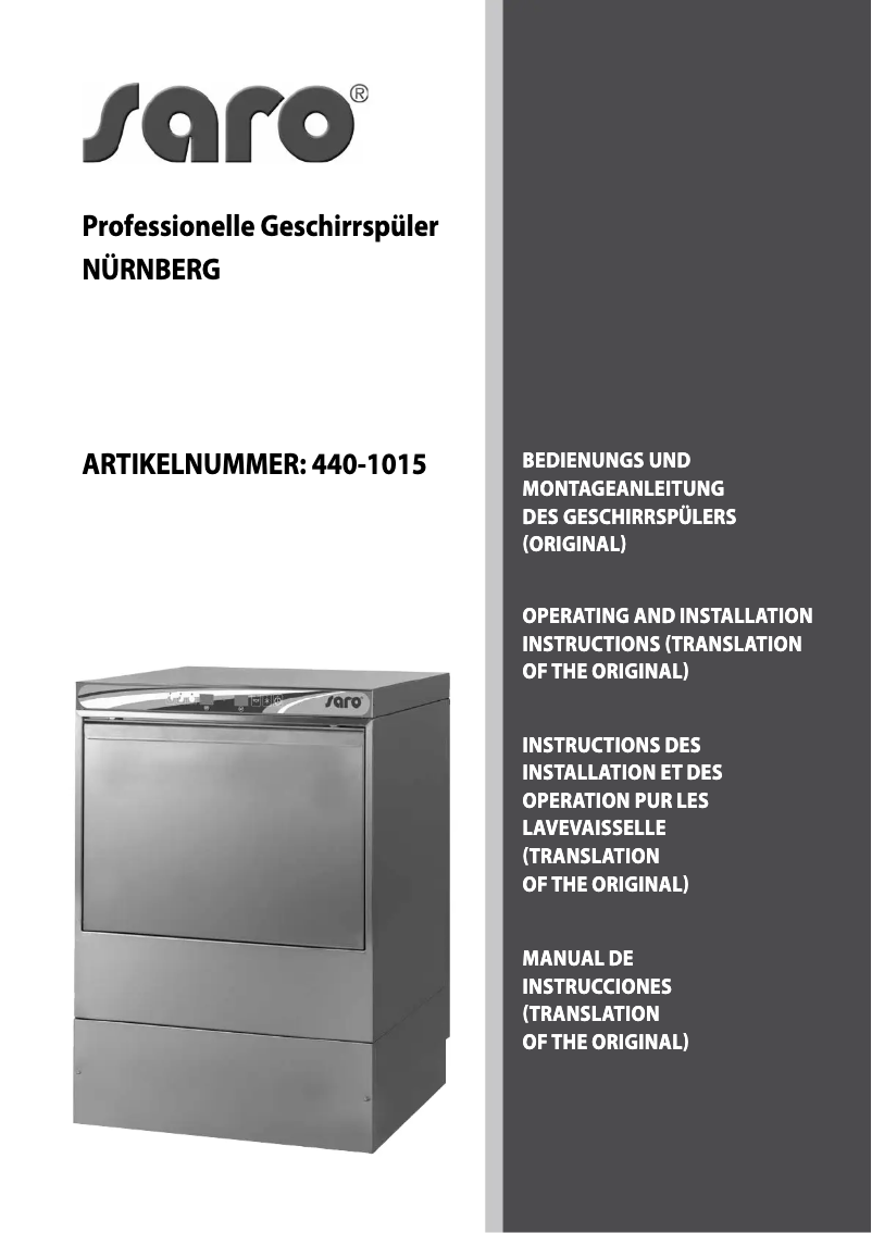 Imagen de la primera página del manual del dispositivo 440-1015