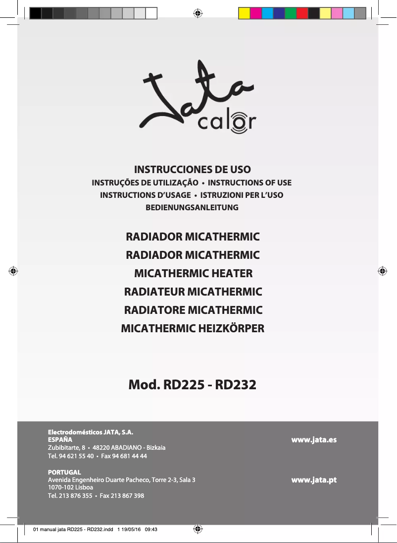 Imagen de la primera página del manual del dispositivo RD225N