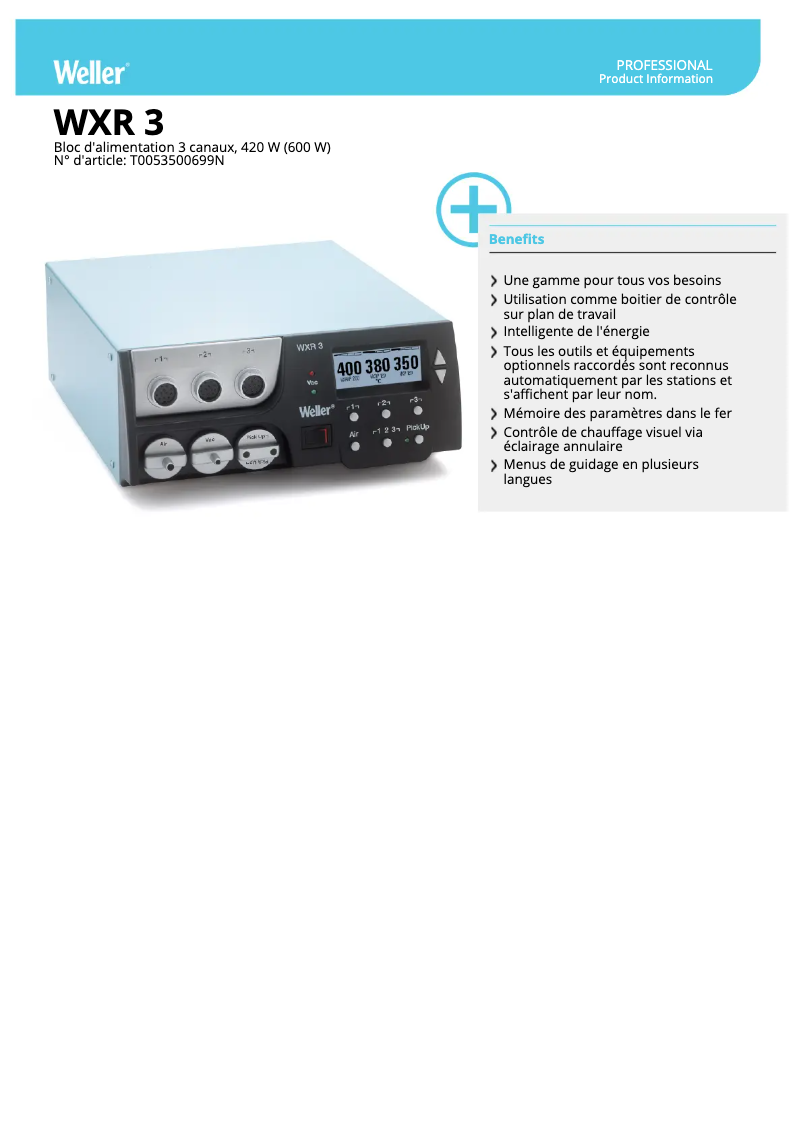 Imagen de la primera página del manual del dispositivo WXR 3