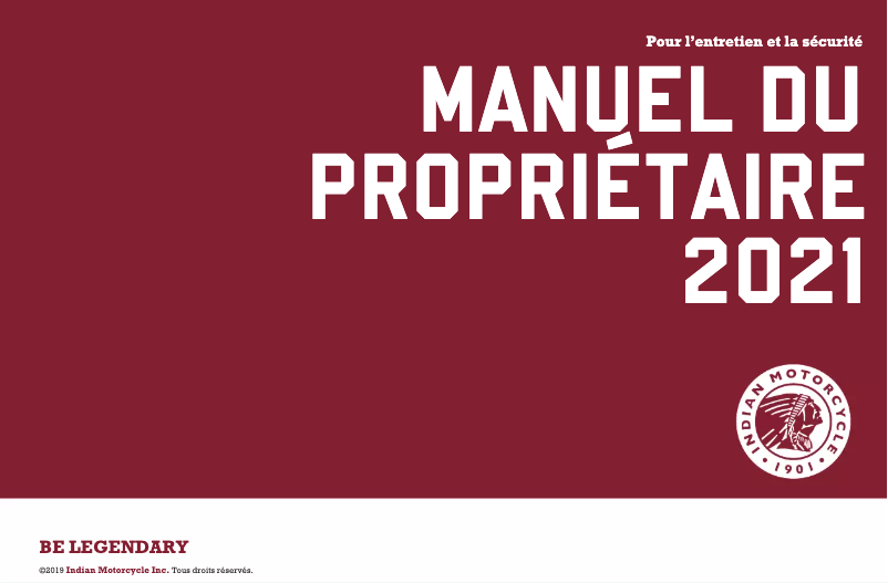 Página 1 del manual Manual de usuario Indian Vintage Dark Horse (2021)