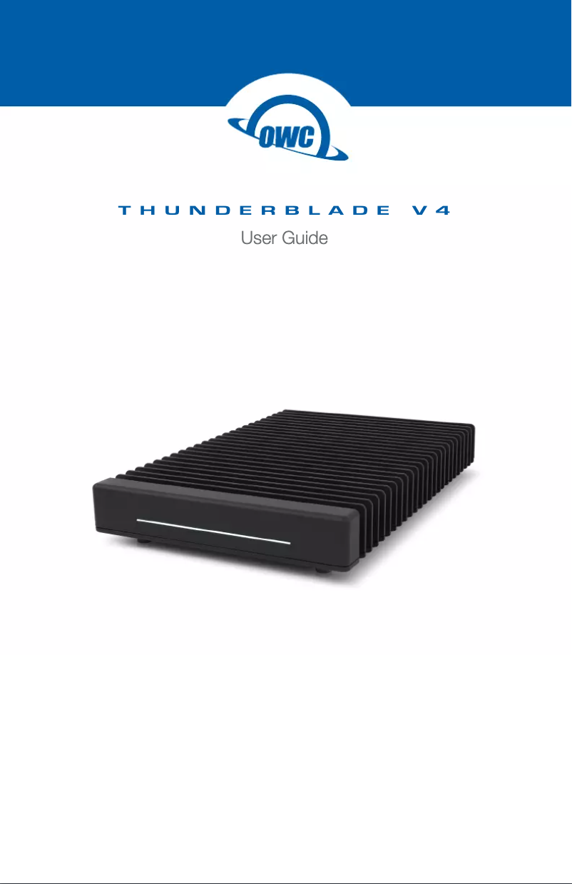 Imagen de la primera página del manual del dispositivo Thunderblade V4