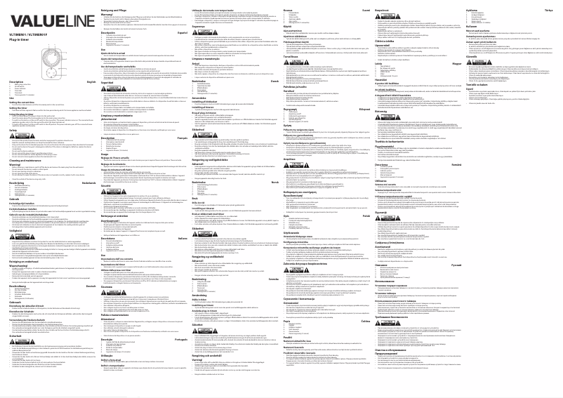 Página nº 1 - Manual de usuario Valueline VLTIMER01
