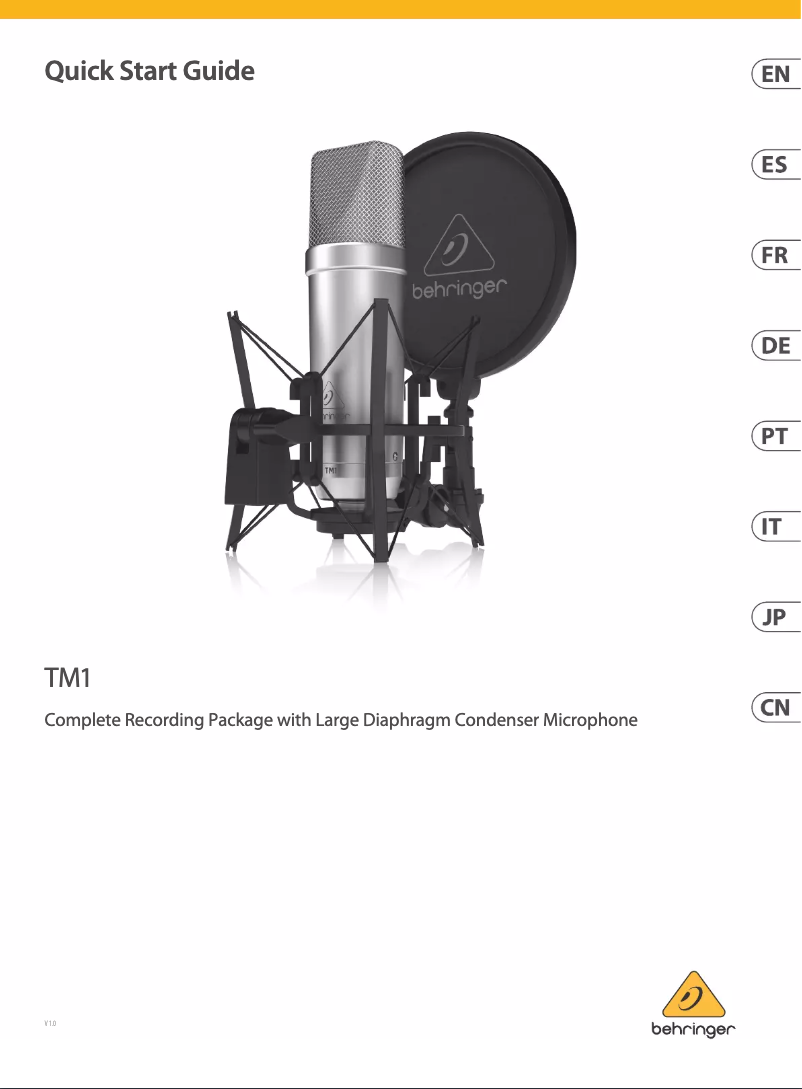 Página 1 del manual Manual de usuario Behringer TM1