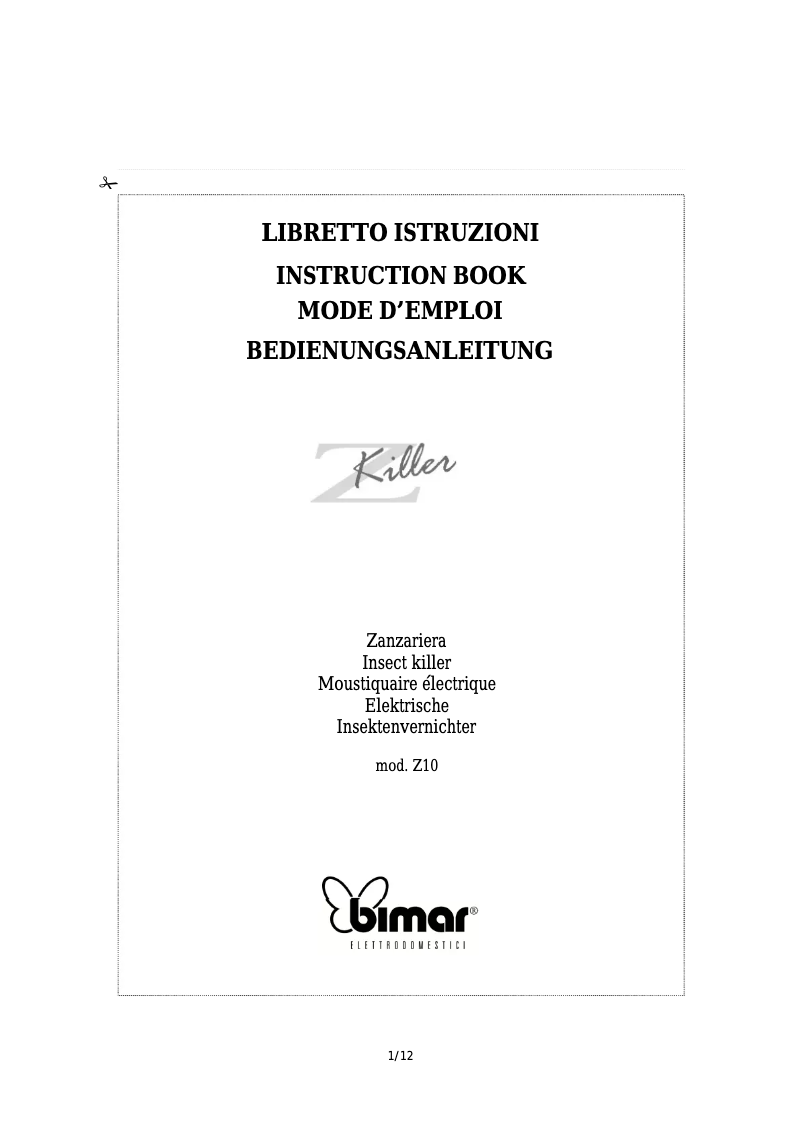 Página nº 1 - Manual de usuario Bimar Z10