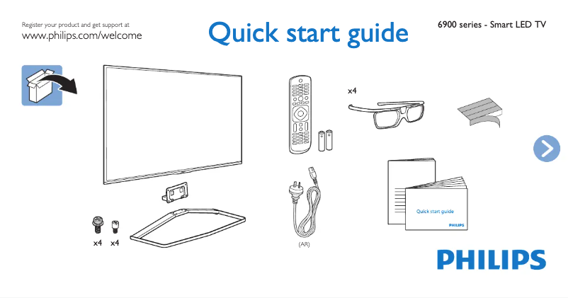 Página 1 del manual Guía de inicio rápido Philips 50PUG6909