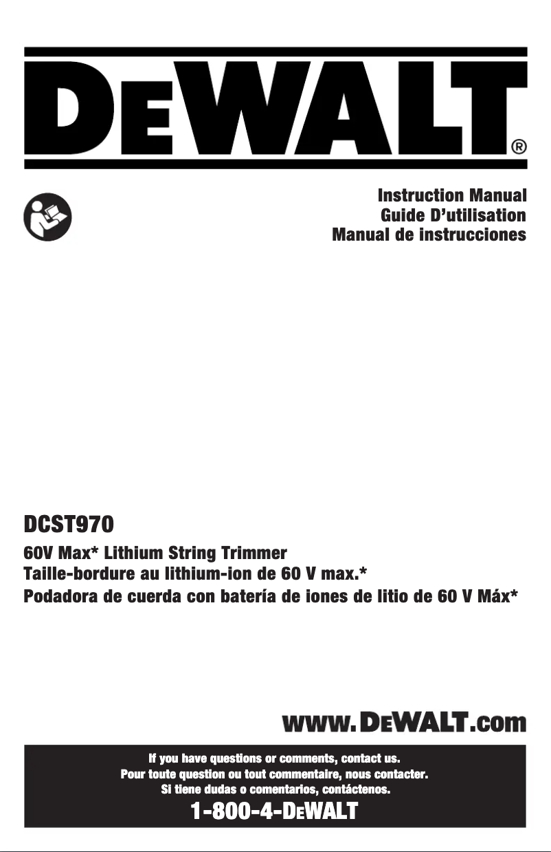 Página 1 del manual Manual de usuario DeWalt DCST970