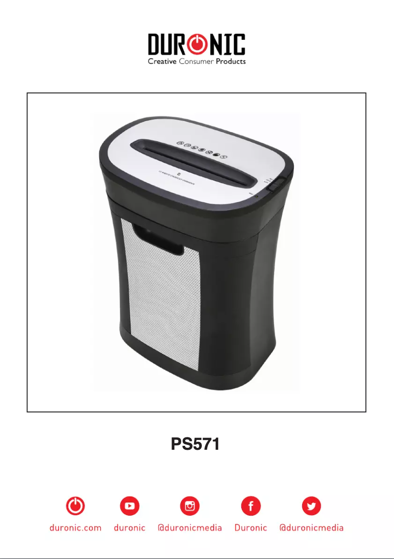 Página 1 del manual Manual de usuario Duronic PS571