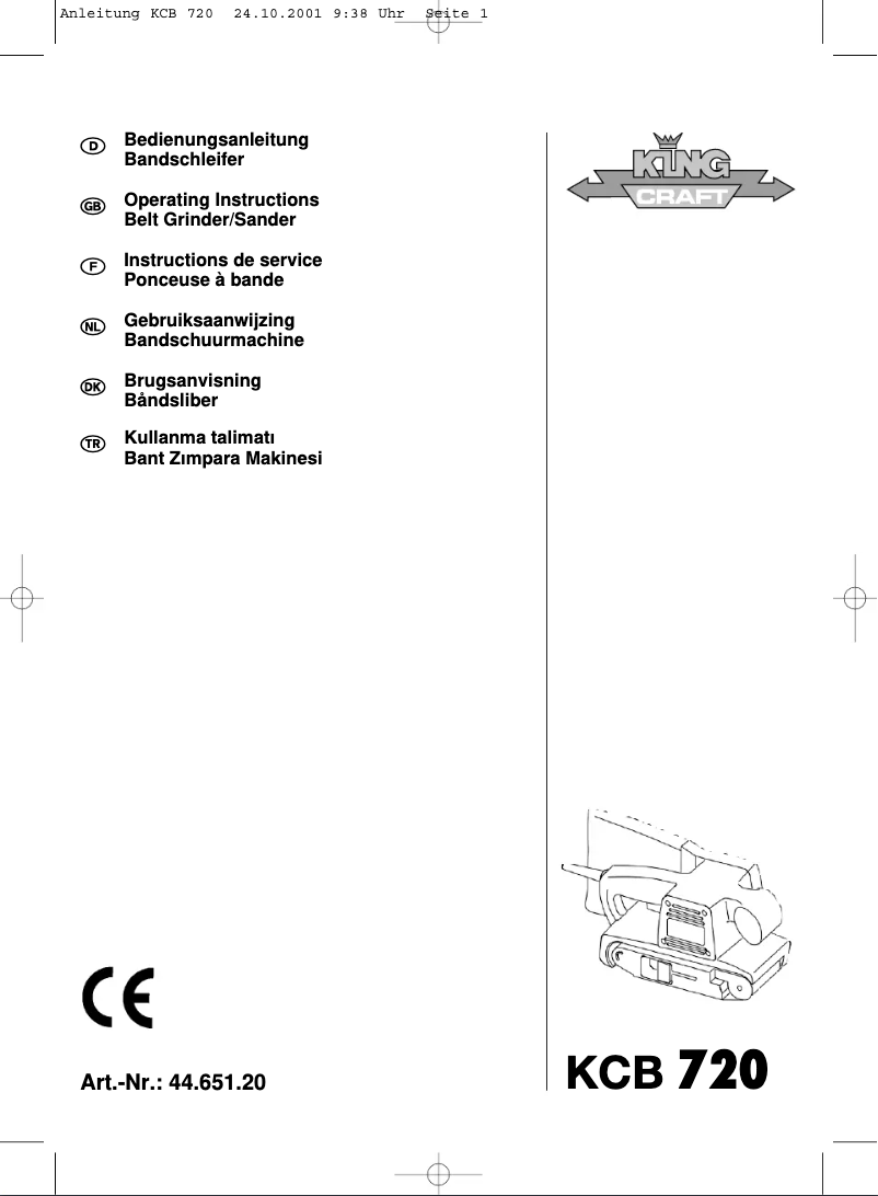 Imagen de la primera página del manual del dispositivo KCB 720