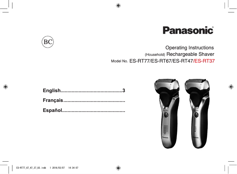 Imagen de la primera página del manual del dispositivo ES-RT77