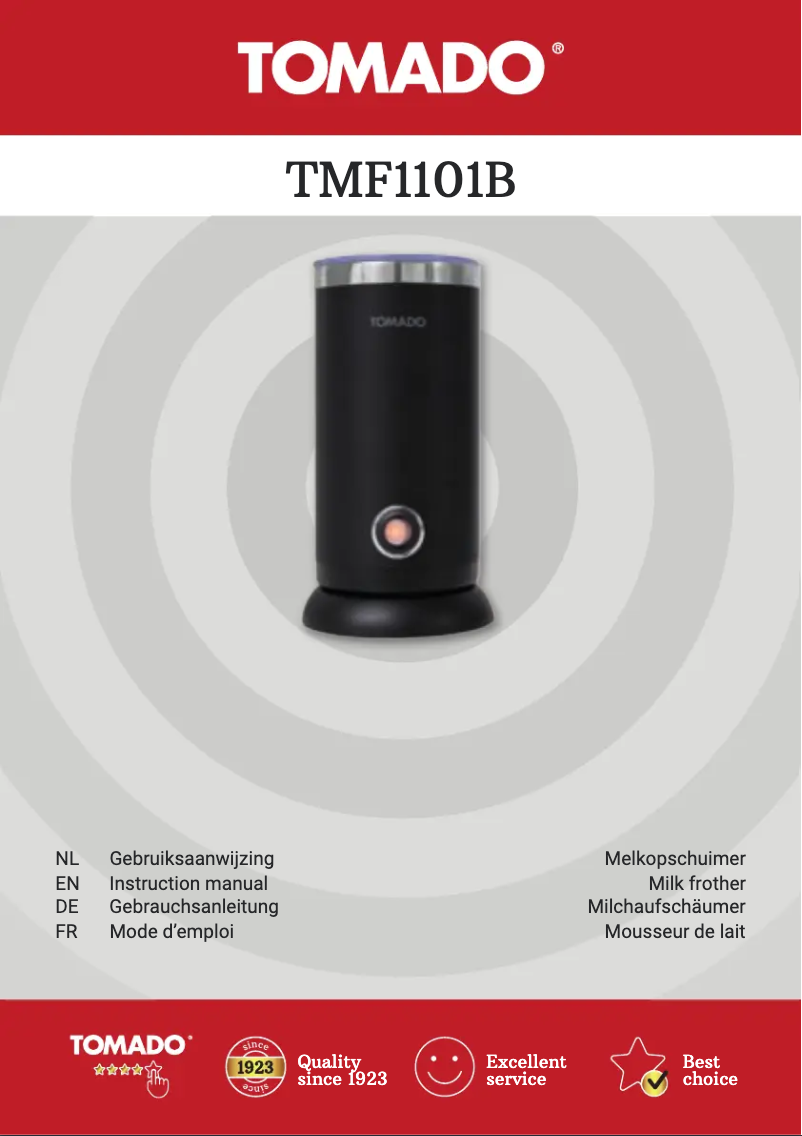 Página 1 del manual Manual de usuario Tomado TMF1101B