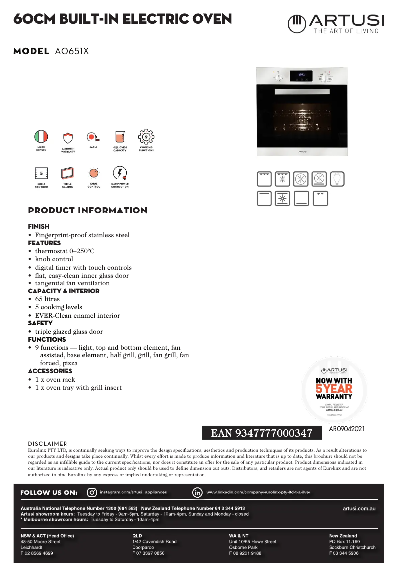 Imagen de la primera página del manual del dispositivo AO651X