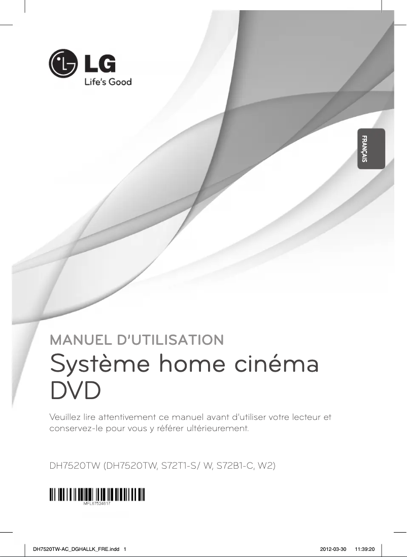 Página nº 1 - Manual de usuario LG DH7520TW