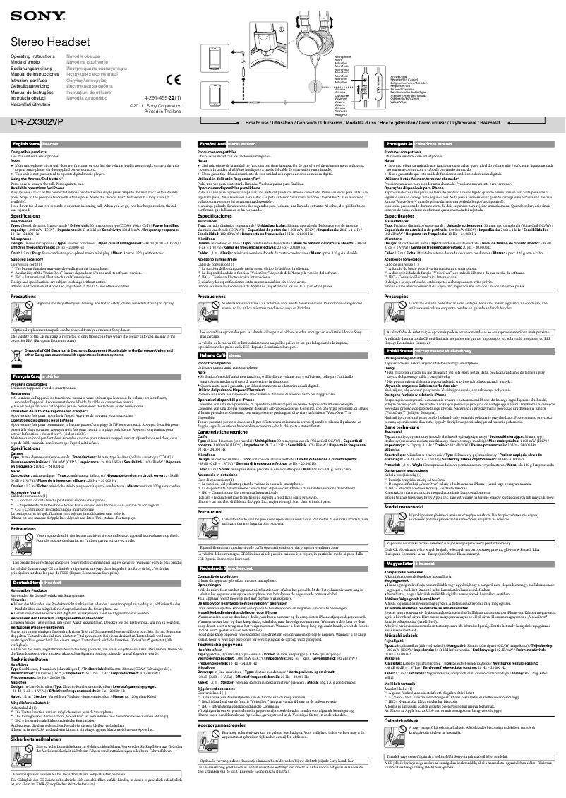 Imagen de la primera página del manual del dispositivo DR-ZX302VP