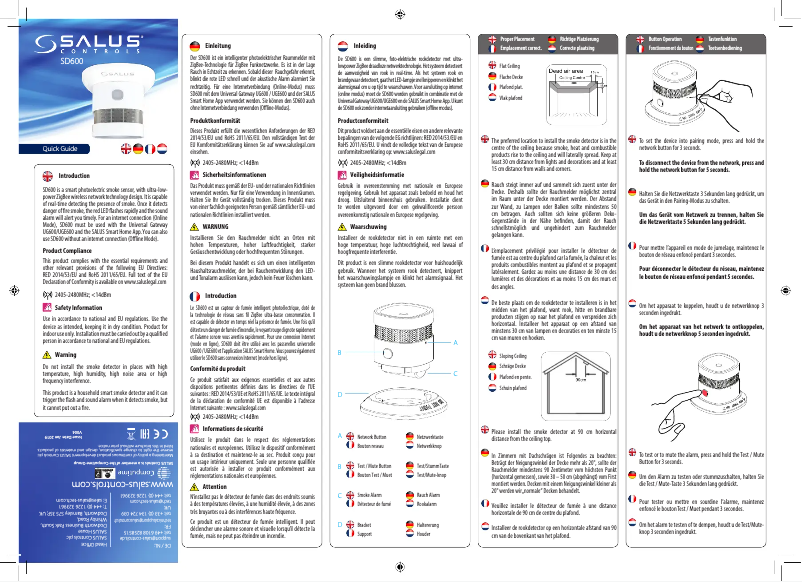Imagen de la primera página del manual del dispositivo SD600