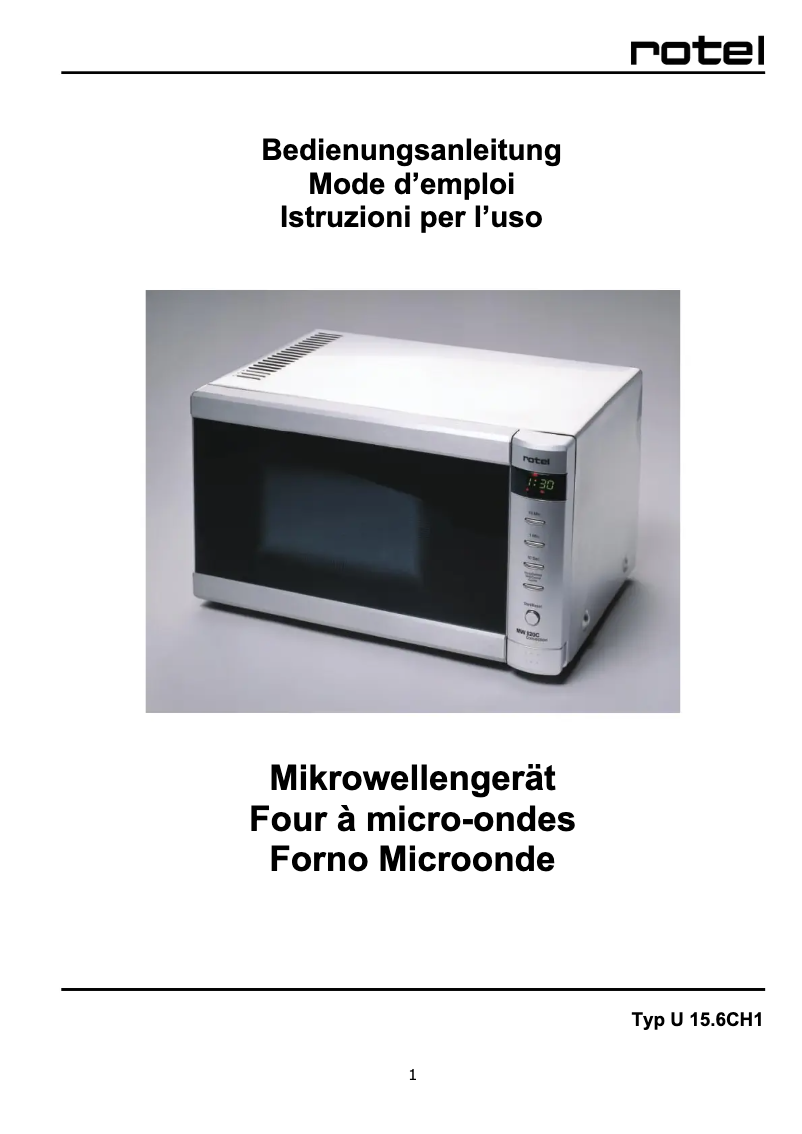 Imagen de la primera página del manual del dispositivo MW 820C