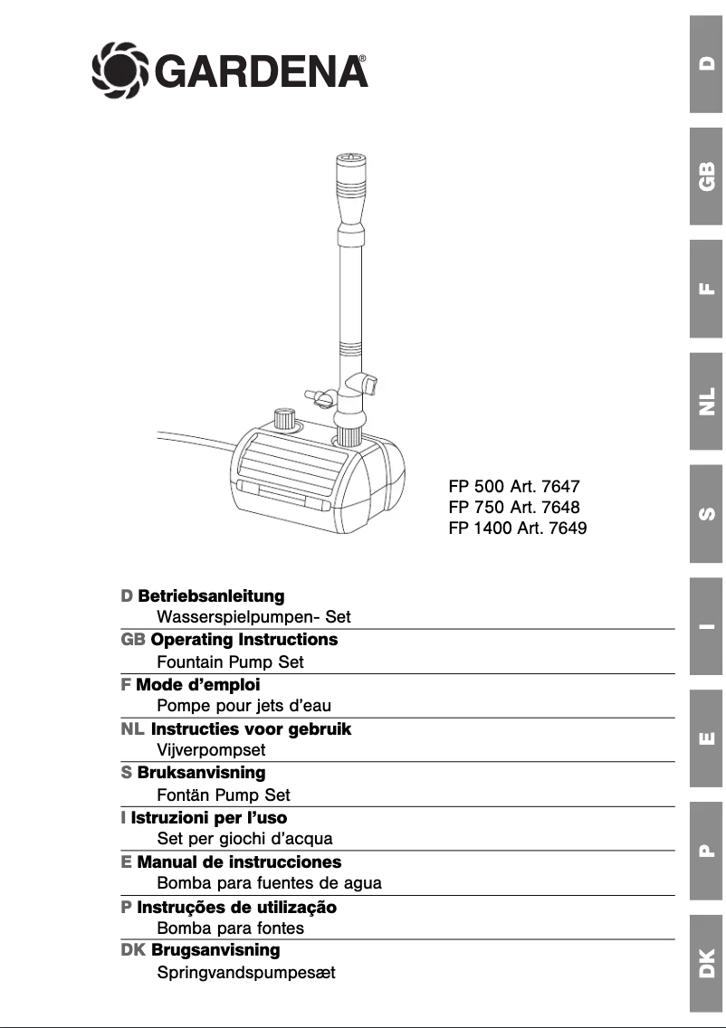 Imagen de la primera página del manual del dispositivo FP 1400 E