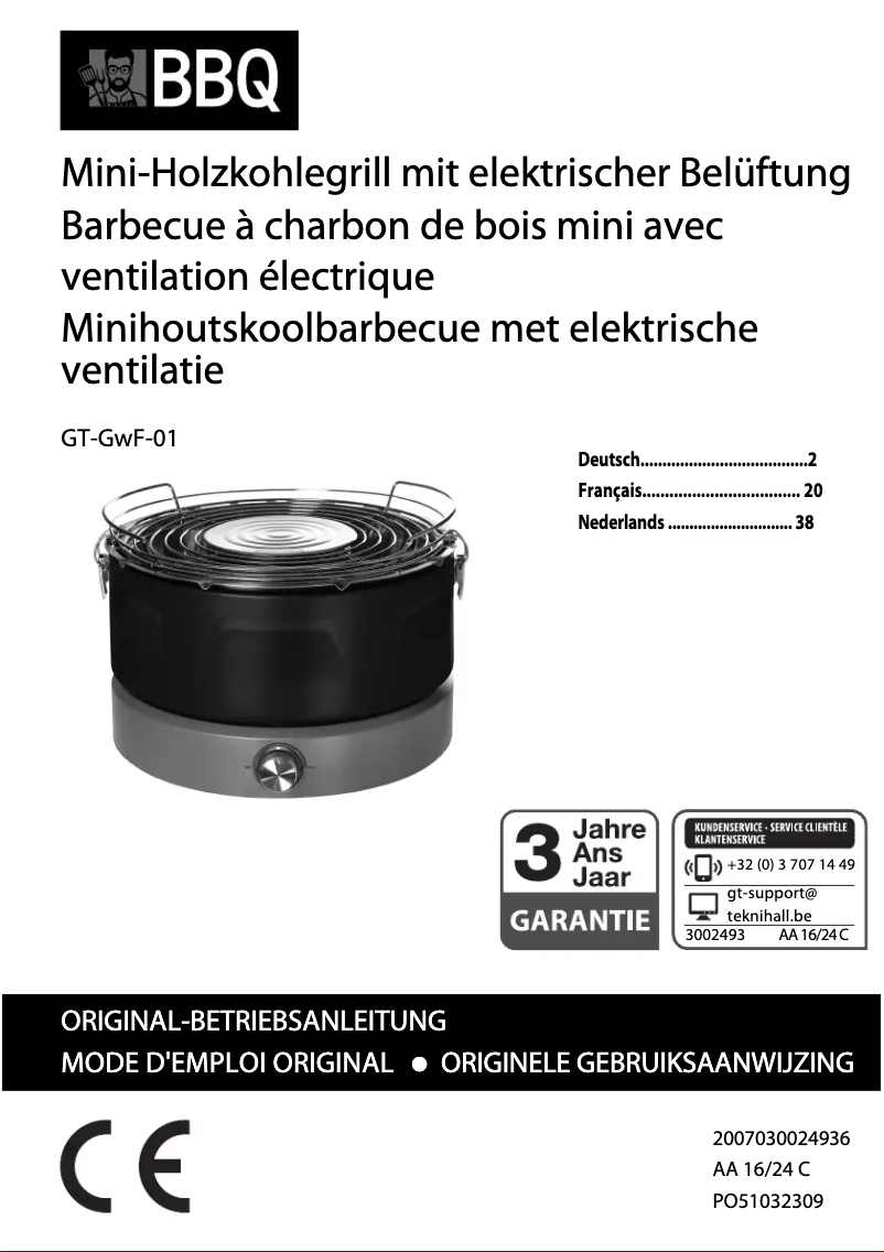 Imagen de la primera página del manual del dispositivo GT-GwF-01