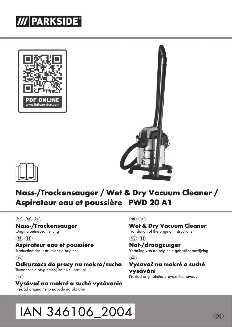 Imagen de la primera página del manual del dispositivo PWD 20 A1