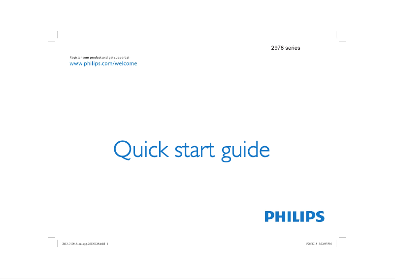 Imagen de la primera página del manual del dispositivo 22PFL2978K