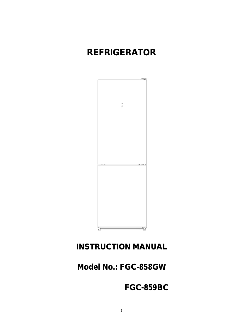 Página 1 del manual Manual de instrucciones Infiniton FGC-858GW