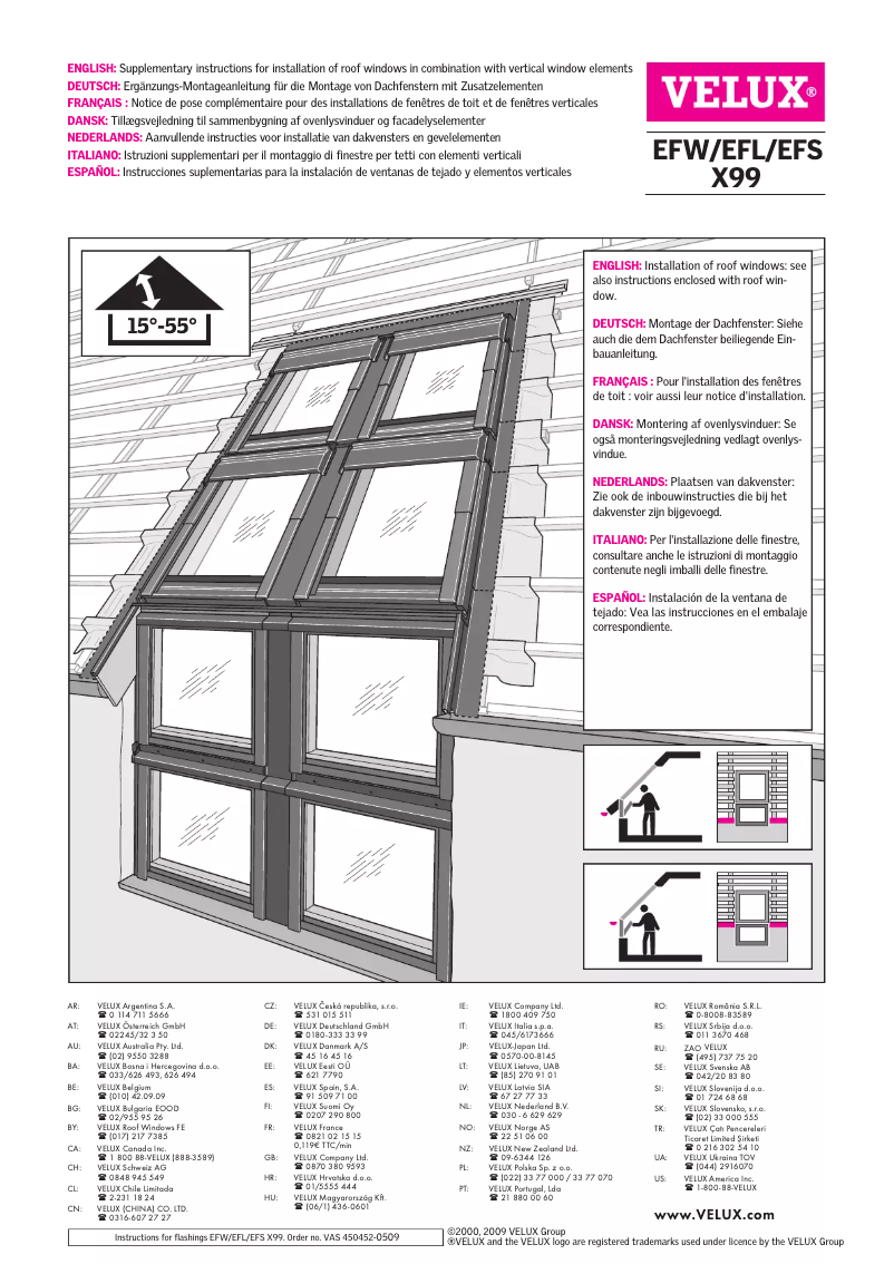 Página 1 del manual Manual de usuario Velux EFS X99