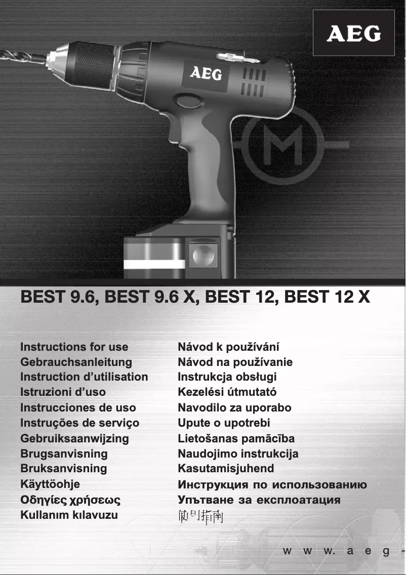 Página 1 del manual Manual de usuario AEG BEST 9.6