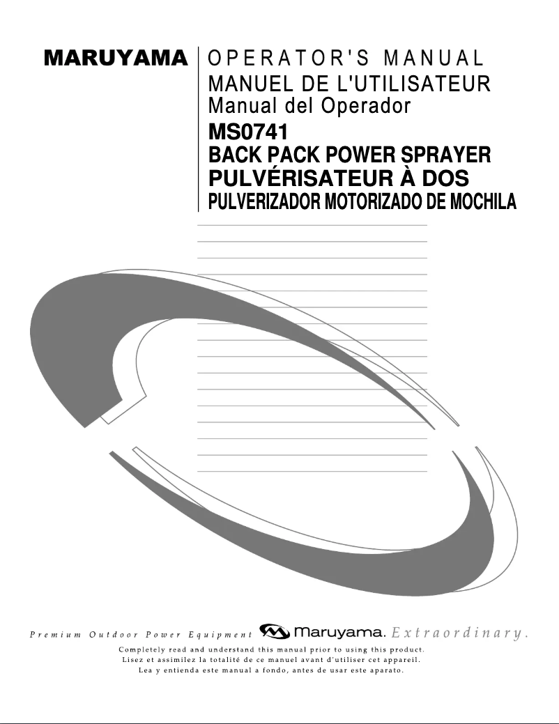 Página 1 del manual Manual de usuario Maruyama MS0741