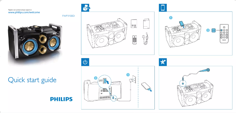 Página 1 del manual Guía de inicio rápido Philips FWP3100D