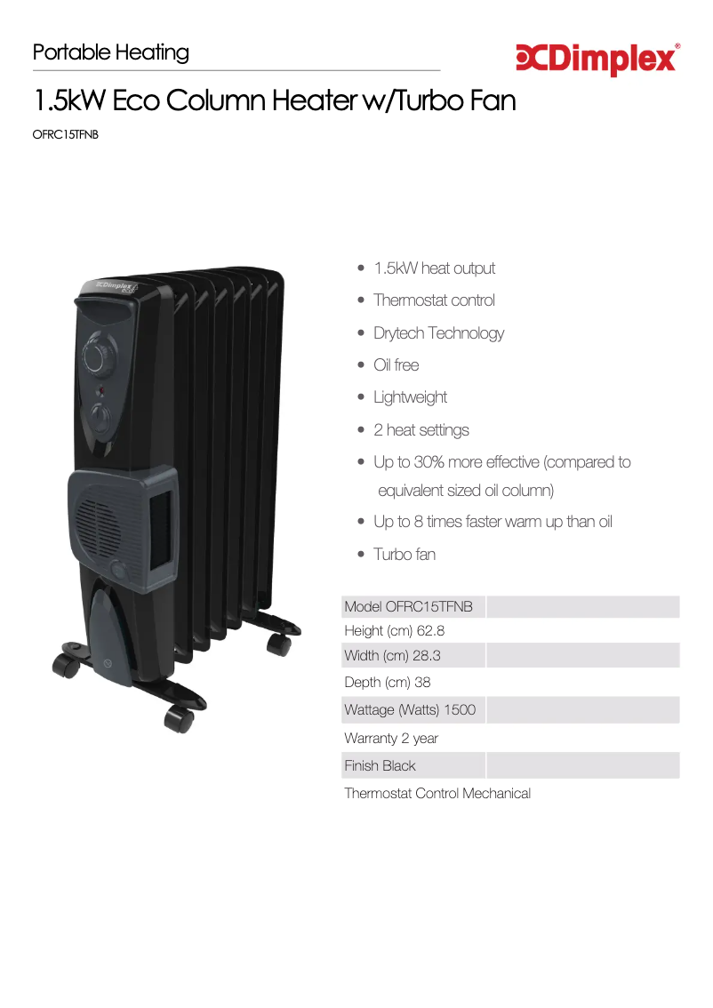 Imagen de la primera página del manual del dispositivo OFRC15TFNB