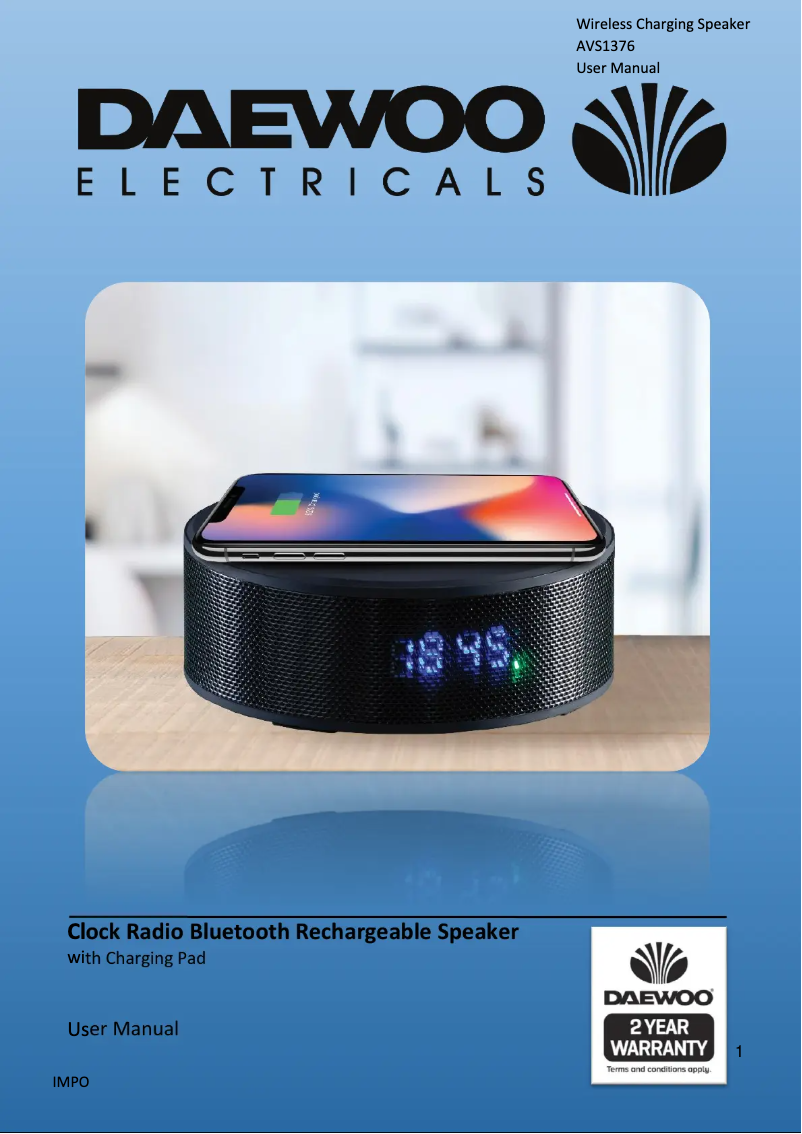 Página 1 del manual Manual de usuario Daewoo AVS1376