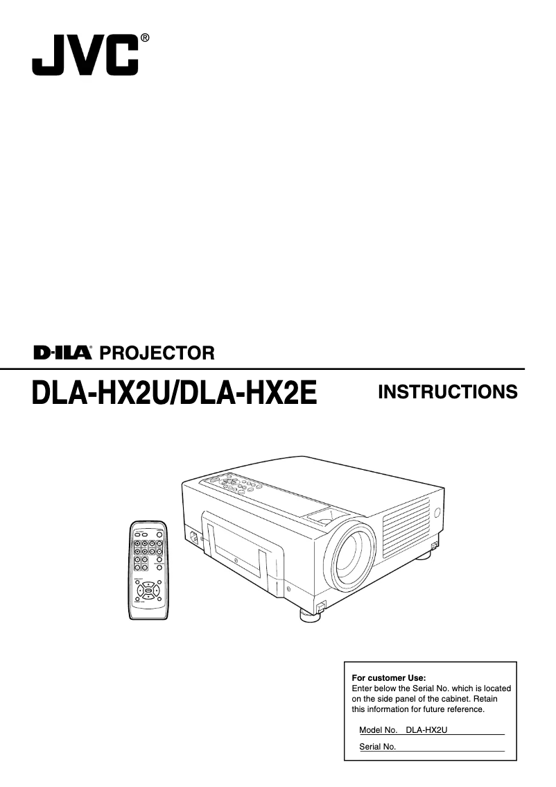 Imagen de la primera página del manual del dispositivo DLA-HX2U